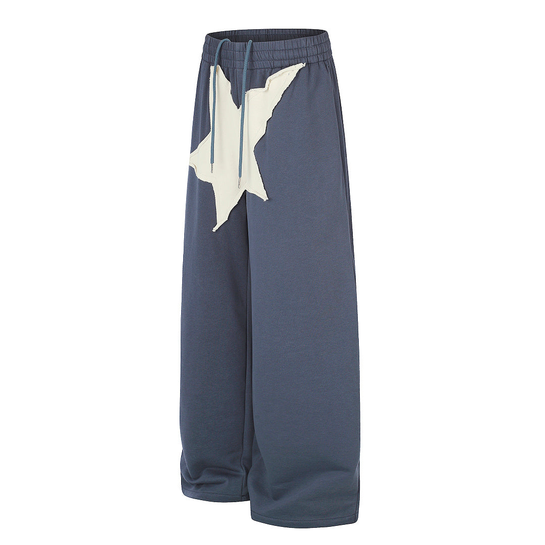 Oversized Star Applique Wide Leg Sweatpants detail image 3