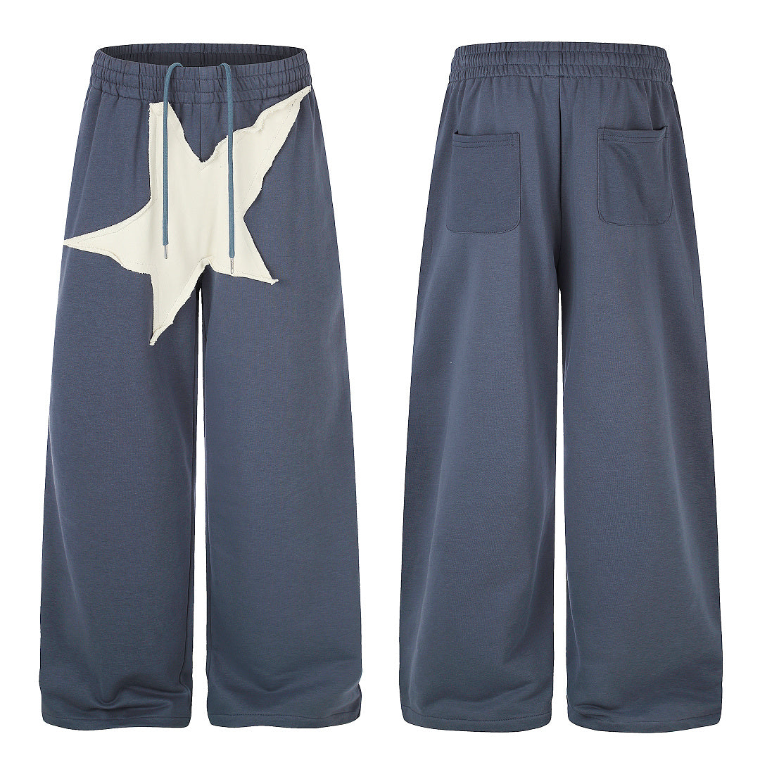 Oversized Star Applique Wide Leg Sweatpants detail image 8