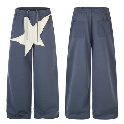 Oversized Star Applique Wide Leg Sweatpants detail image 8