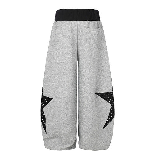 Layered Waist Star Panel Baggy Sweatpants detail image 6