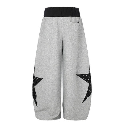 Layered Waist Star Panel Baggy Sweatpants detail image 6