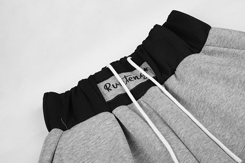Layered Waist Star Panel Baggy Sweatpants detail image 7