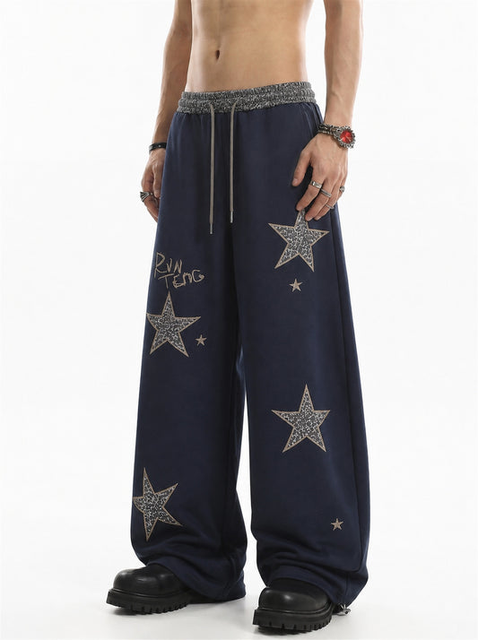 Leopard Star Baggy Barrel Sweatpants model image
