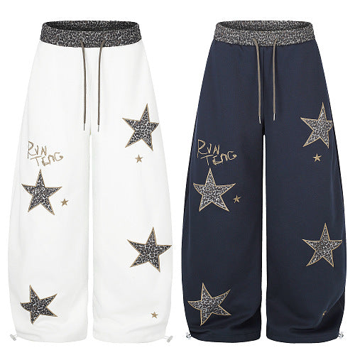 Leopard Star Baggy Barrel Sweatpants detail image 4