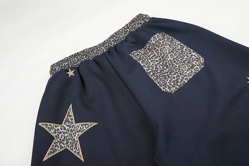 Leopard Star Baggy Barrel Sweatpants detail image 6