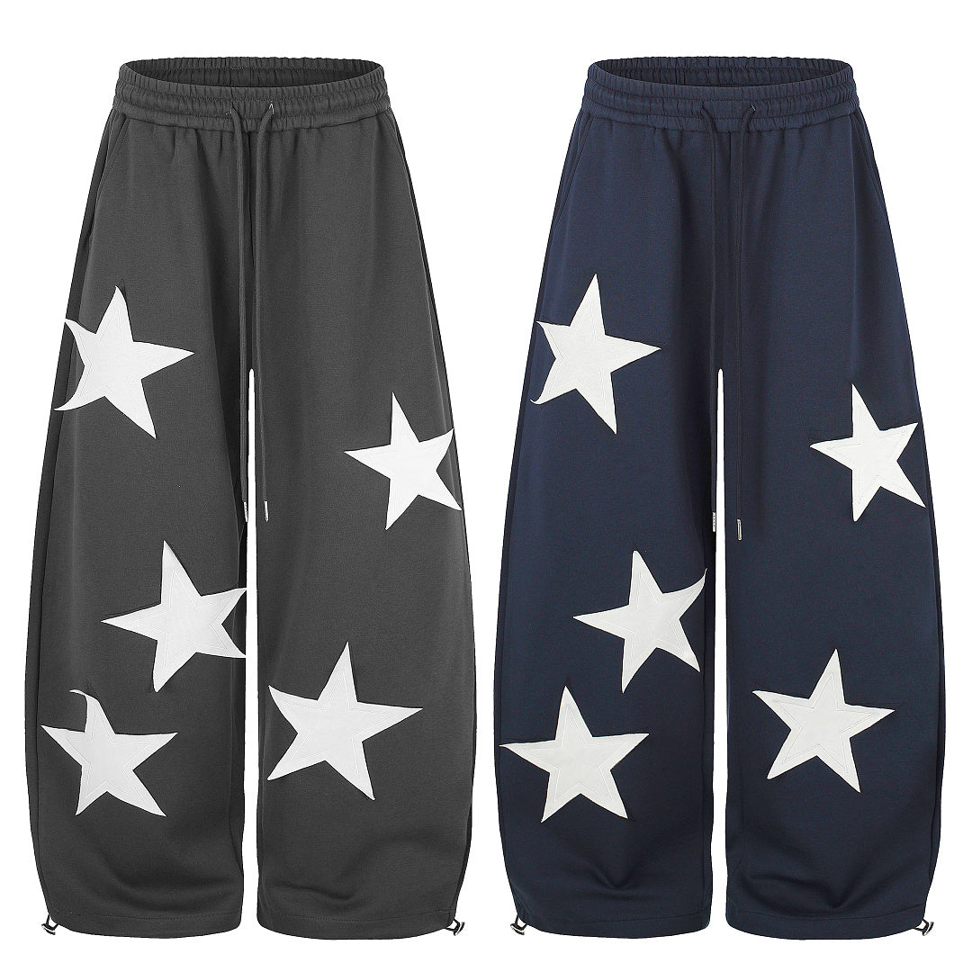 Star Applique Baggy Barrel Sweatpants detail image 4