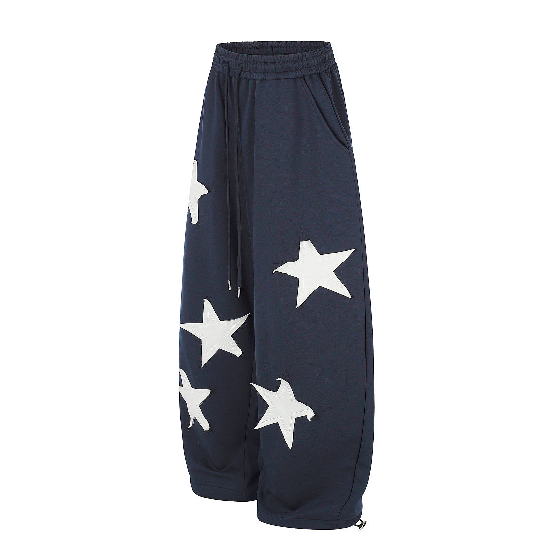 Star Applique Baggy Barrel Sweatpants detail image 5