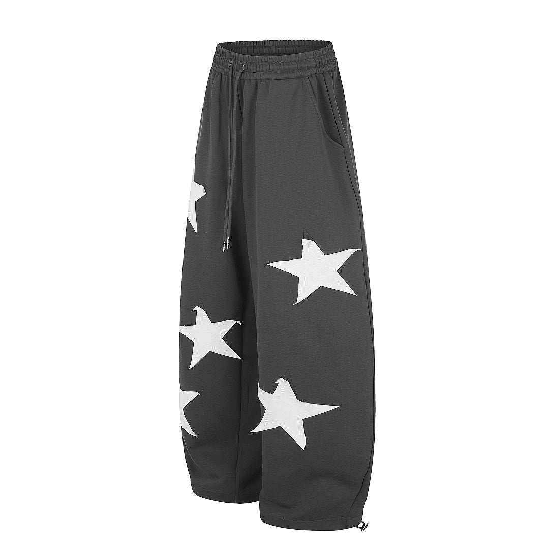 Star Applique Baggy Barrel Sweatpants detail image 7