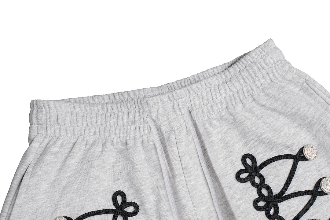 Lace Up Embroidery Baggy Barrel Sweatpants detail image 5