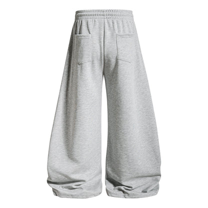 Lace Up Embroidery Baggy Barrel Sweatpants detail image 10