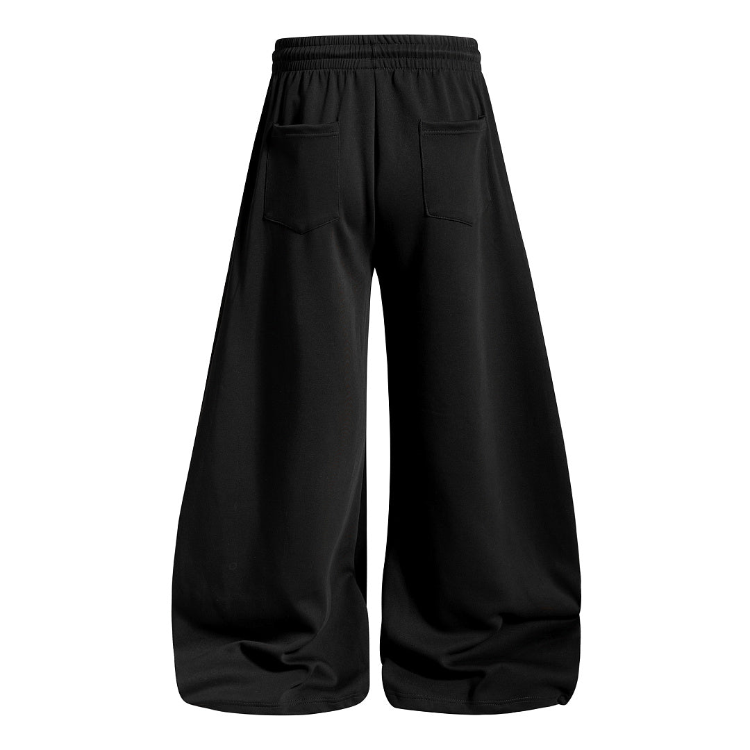 Lace Up Embroidery Baggy Barrel Sweatpants detail image 12