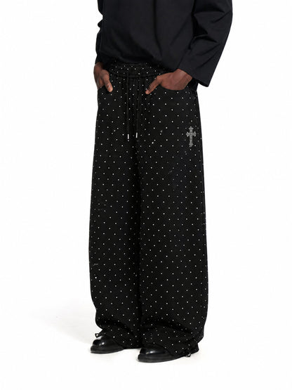 Polka Dot Baggy Sweatpants model image