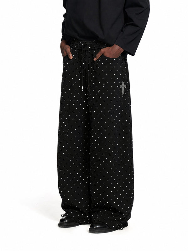 Polka Dot Baggy Sweatpants