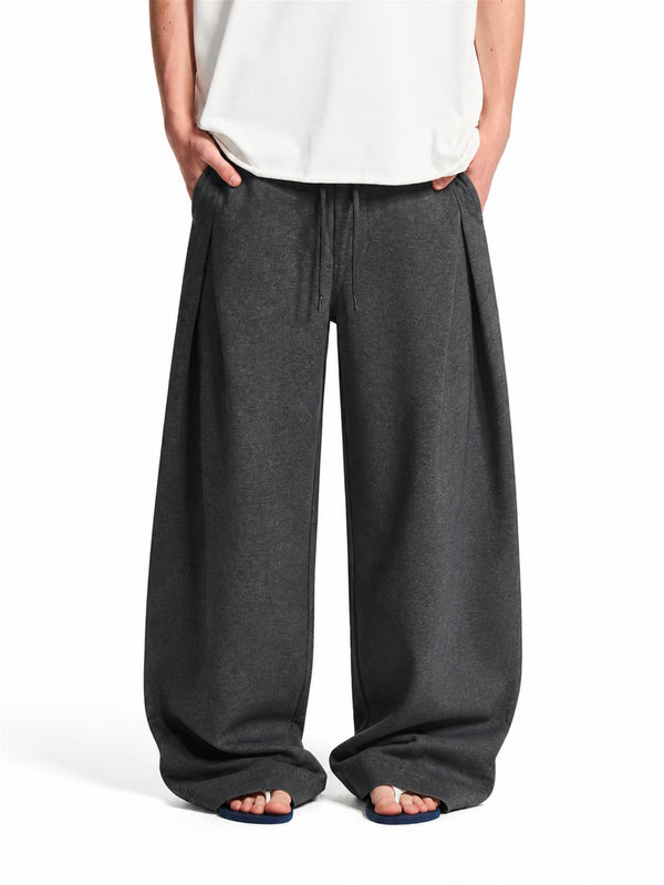 Pleated Baggy Sweatpants