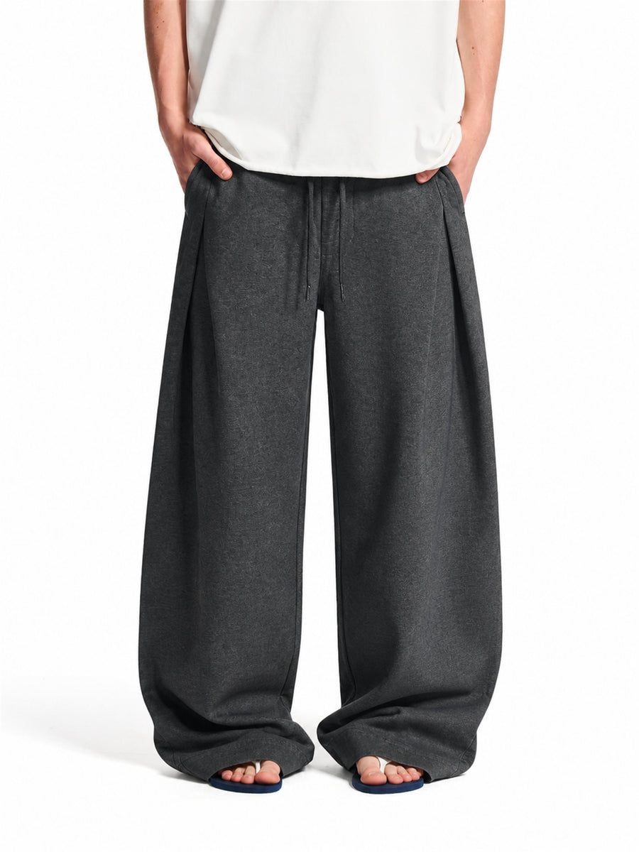 Pleated Baggy Sweatpants