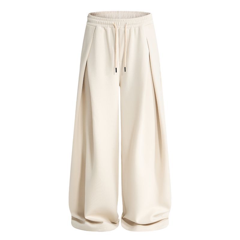 Pleated Baggy Sweatpants Beige product image