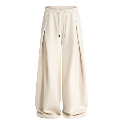 Pleated Baggy Sweatpants Beige product image