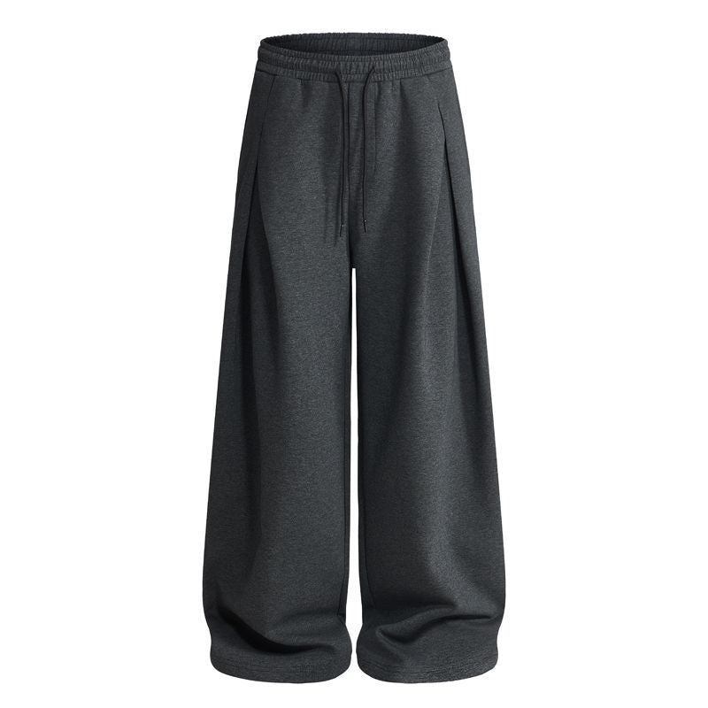 Pleated Baggy Sweatpants Dark Gray product image