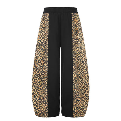 Leopard Panel Baggy Barrel Sweatpants detail image 4