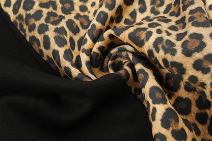 Leopard Panel Baggy Barrel Sweatpants detail image 7