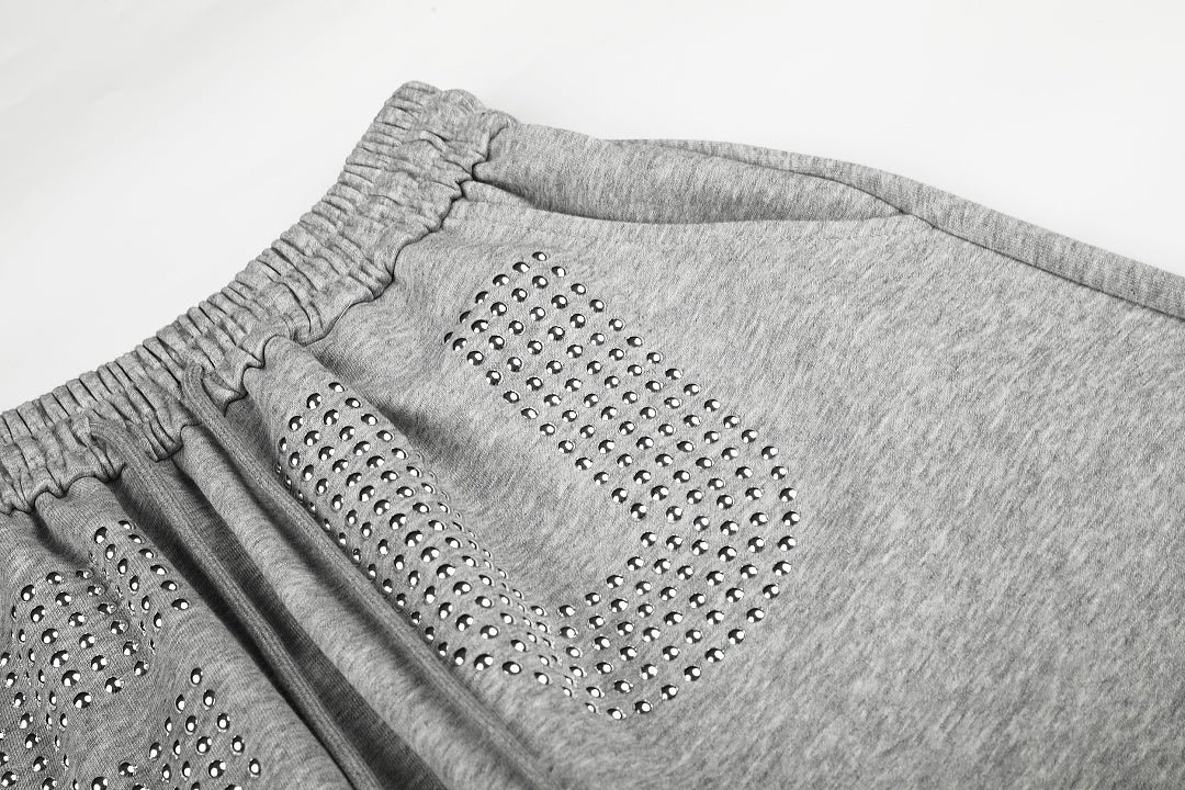 Studded Washed Baggy Barrel Sweatpants detail image 10