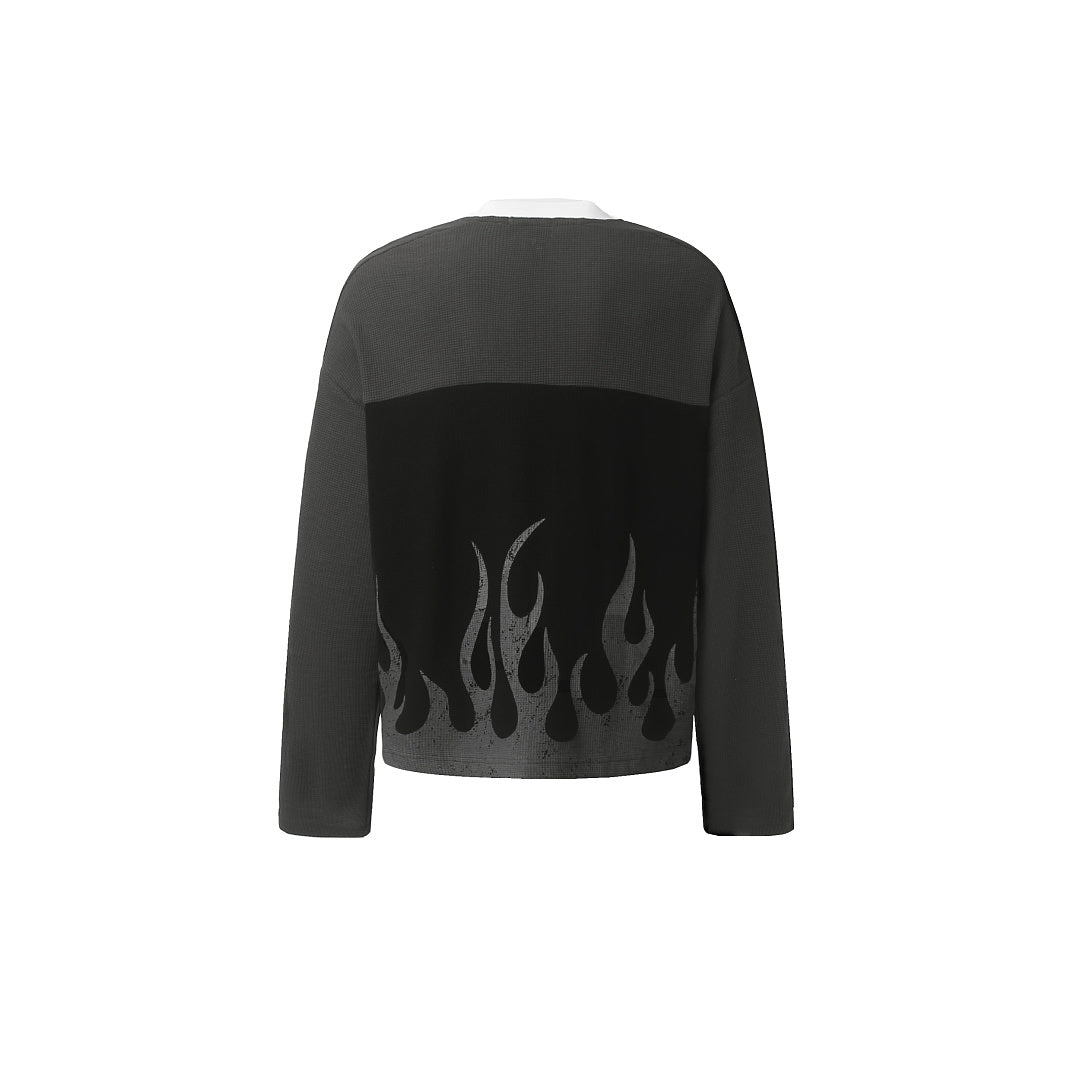 Flame Graphic Long Sleeve Sweatshirt detail image 5