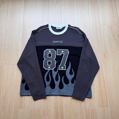 Flame Graphic Long Sleeve Sweatshirt detail image 8