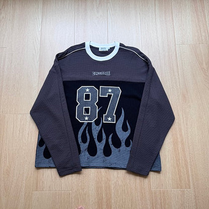 Flame Graphic Long Sleeve Sweatshirt detail image 8