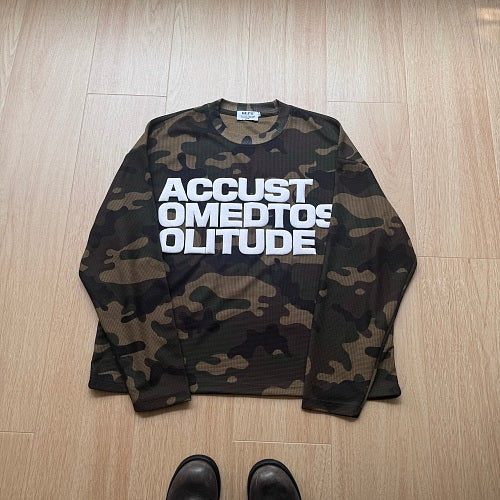 Camo Slogan Graphic Long Sleeve Sweatshirt detail image 7