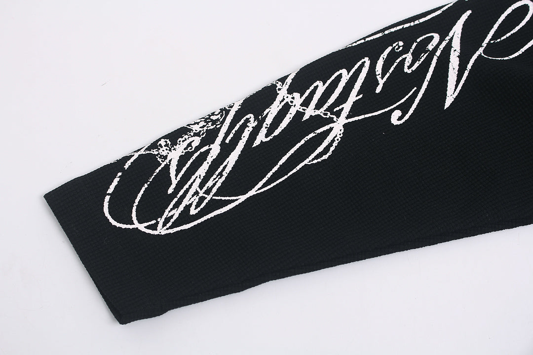 Washed Abstract Sleeve Graphic Long Sleeve Sweatshirt detail image 5