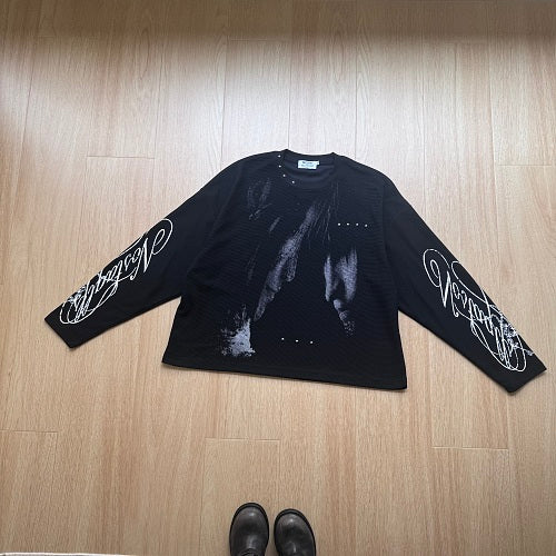 Washed Abstract Sleeve Graphic Long Sleeve Sweatshirt detail image 7