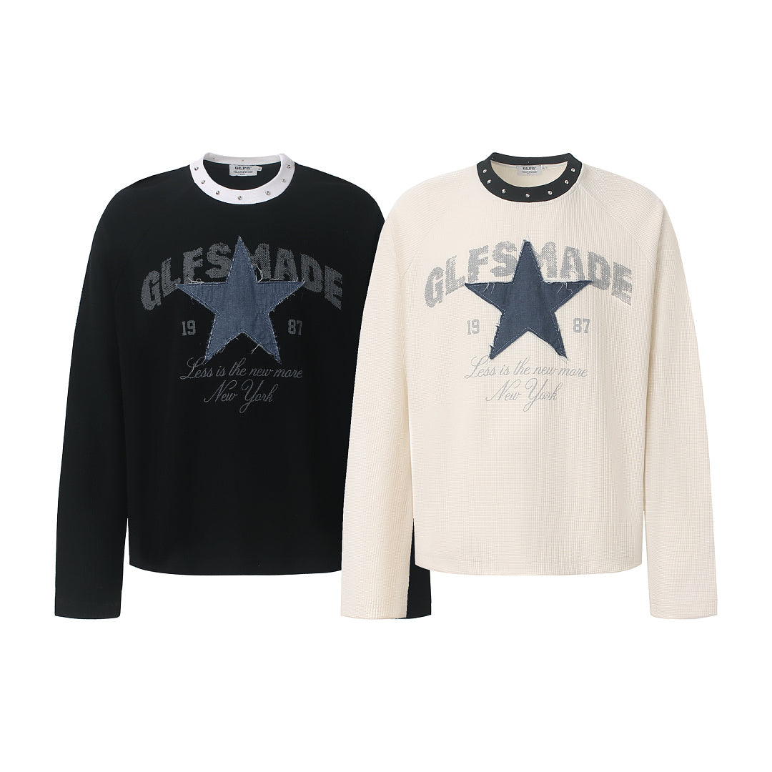 Star Letter Graphic Long Sleeve Sweatshirt detail image 6