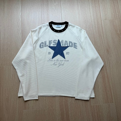 Star Letter Graphic Long Sleeve Sweatshirt detail image 11