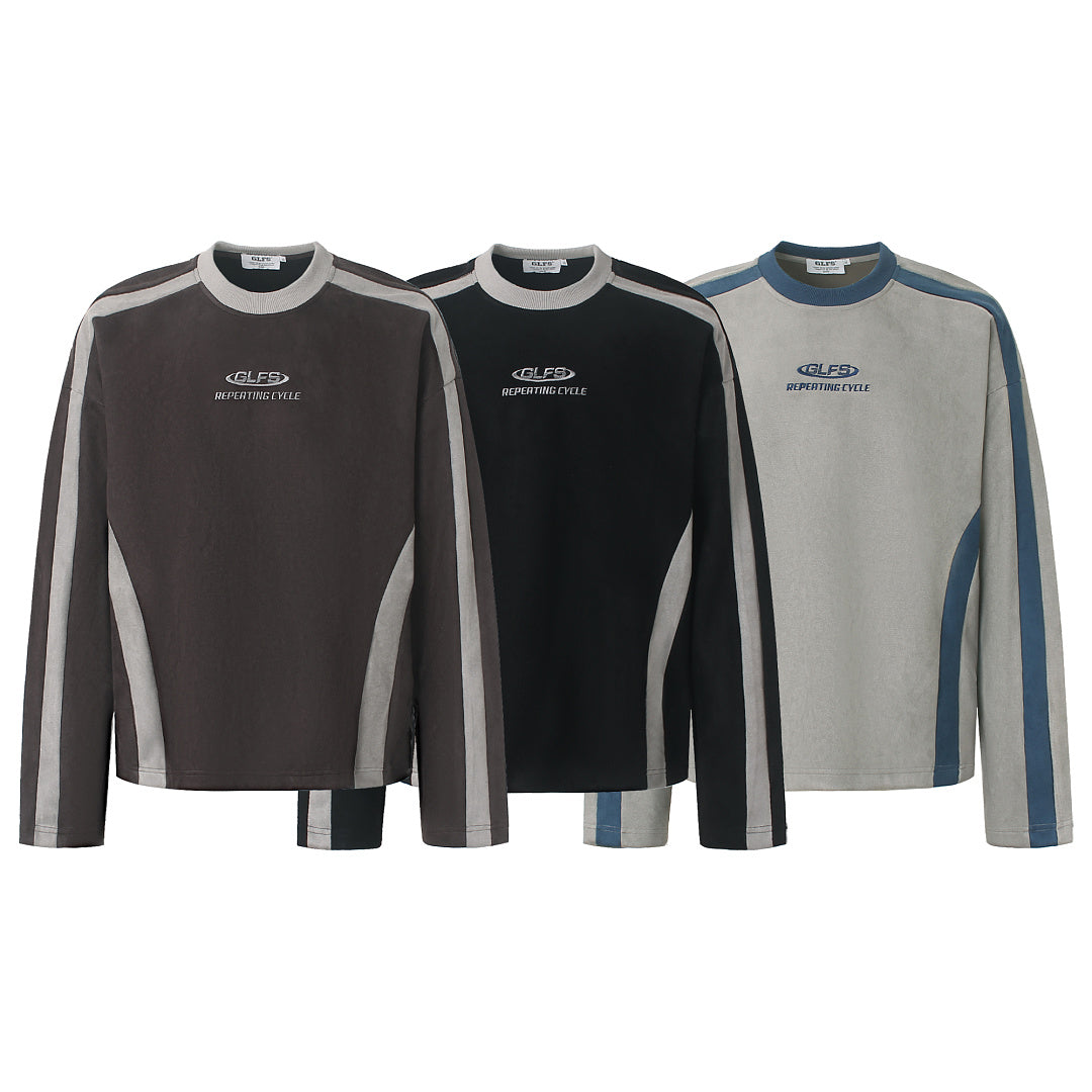Contrast Side Panel Long Sleeve Sweatshirt detail image 8
