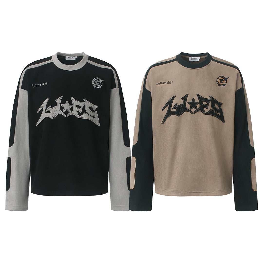 Contrast Panel Gothic Logo Long Sleeve Sweatshirt detail image 4
