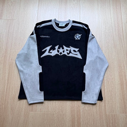 Contrast Panel Gothic Logo Long Sleeve Sweatshirt detail image 10