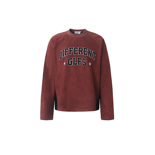 Collegiate Letter Star Graphic Long Sleeve Sweatshirt Red product image