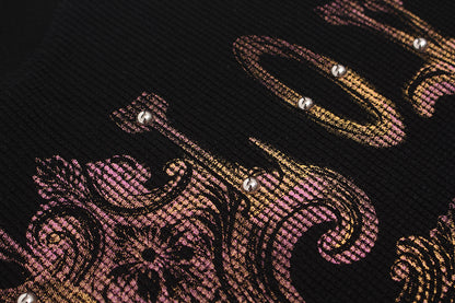 Ornamental Cross Graphic Long Sleeve Sweatshirt detail image 5