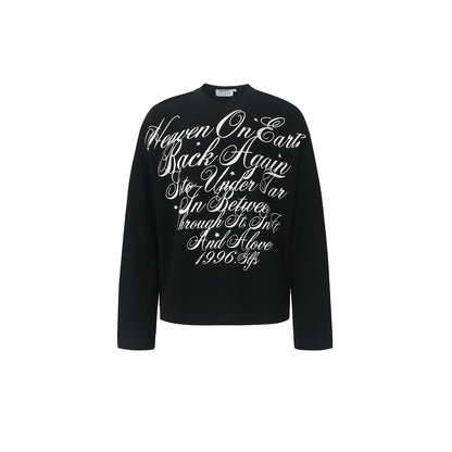 Script Star Graphic Long Sleeve Sweatshirt Black product image