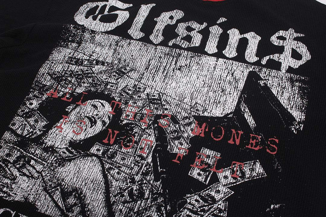 Distressed Collage Graphic Long Sleeve Sweatshirt detail image 4