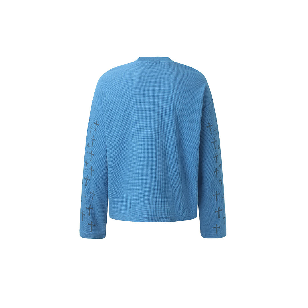 Handwritten Cross Graphic Long Sleeve Sweatshirt detail image 5