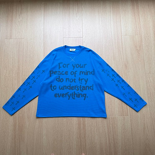 Handwritten Cross Graphic Long Sleeve Sweatshirt detail image 11
