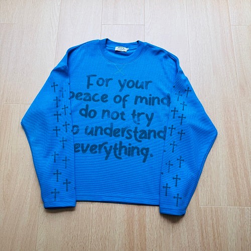 Handwritten Cross Graphic Long Sleeve Sweatshirt detail image 12