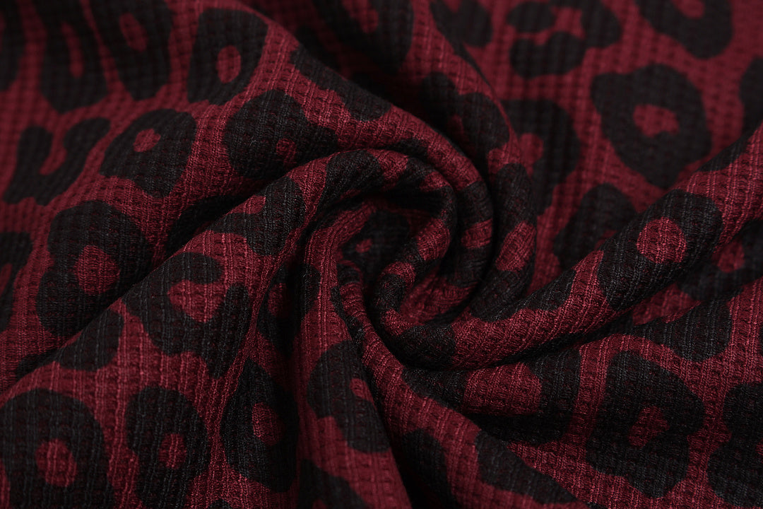 Sleeve Embroidery Leopard Print Long Sleeve Sweatshirt detail image 7