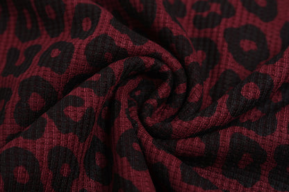 Sleeve Embroidery Leopard Print Long Sleeve Sweatshirt detail image 7