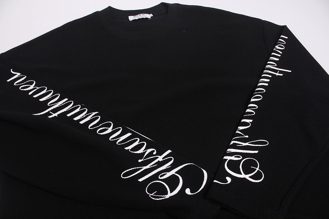 Sleeve Embroidery Leopard Print Long Sleeve Sweatshirt detail image 8