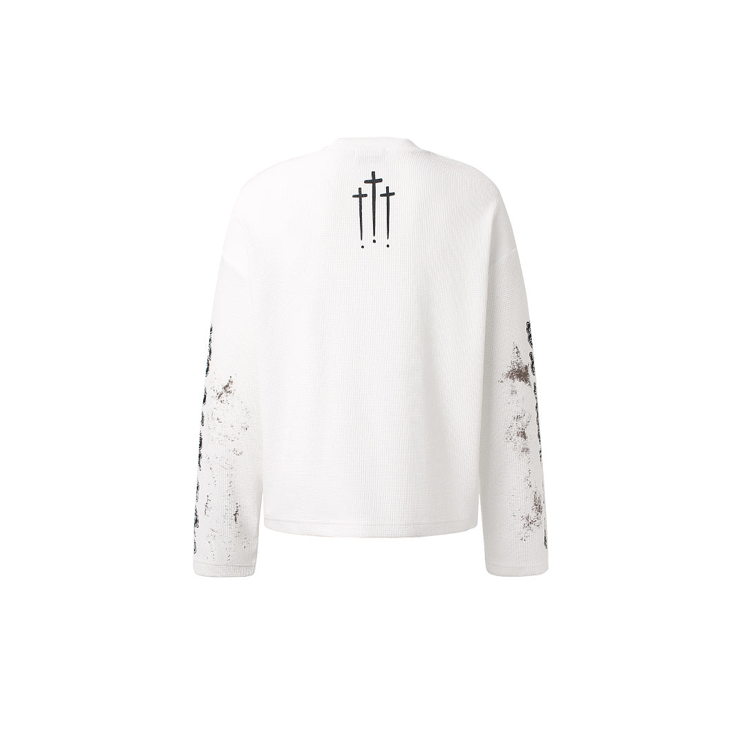 Angel Cross Graphic Long Sleeve Sweatshirt detail image 3