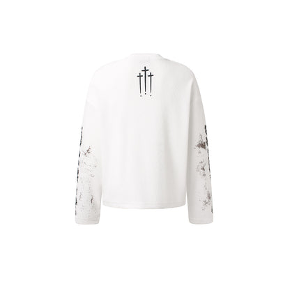 Angel Cross Graphic Long Sleeve Sweatshirt detail image 3