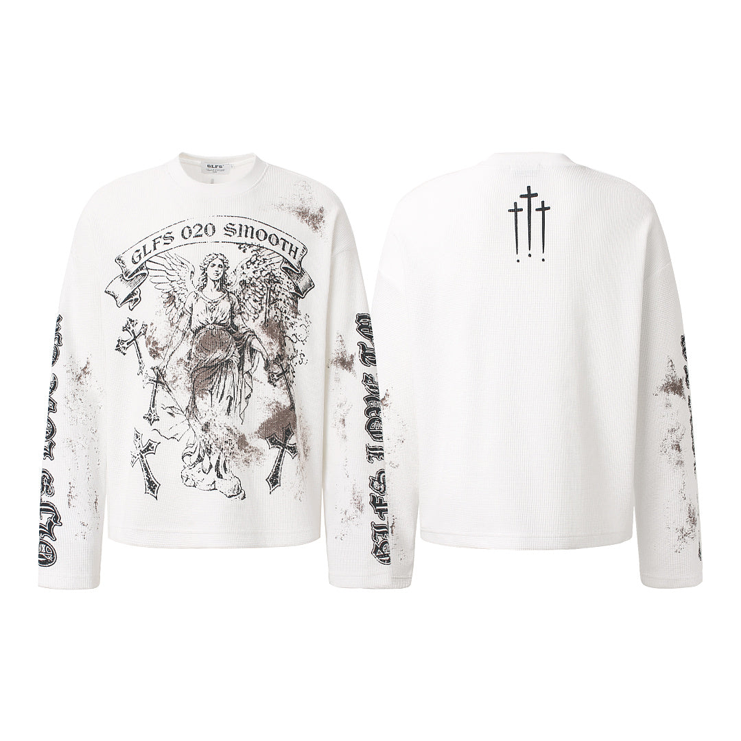 Angel Cross Graphic Long Sleeve Sweatshirt detail image 4