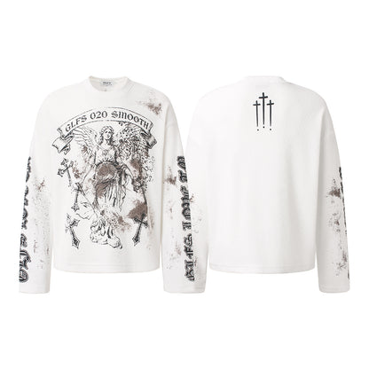 Angel Cross Graphic Long Sleeve Sweatshirt detail image 4
